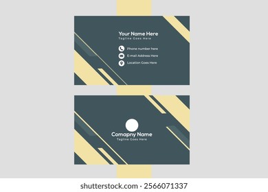 Professional business card design featuring a modern layout with clean typography and stylish colors. Ideal for entrepreneurs and professionals seeking an elegant and impactful first impression.