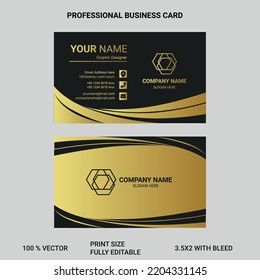 Professional business card design fully editable and well designed