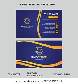 Professional business card design fully editable and well designed