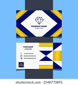 Professional Business Card Design with Geometric Modern Style