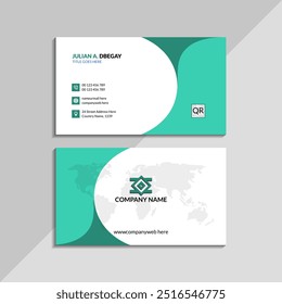 Professional business card design with high-resolution graphics, modern and customizable template