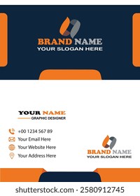 Professional business card design in illustrator