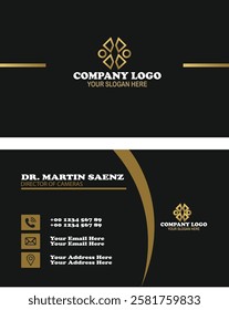 Professional business card design in illustrator