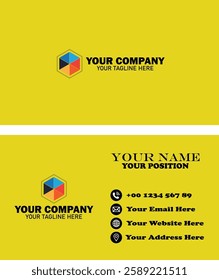 Professional business card design in illustrator