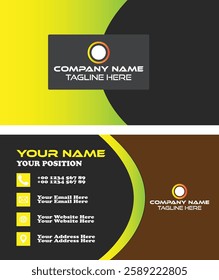 Professional business card design in illustrator