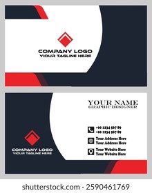 Professional business card design in illustrator