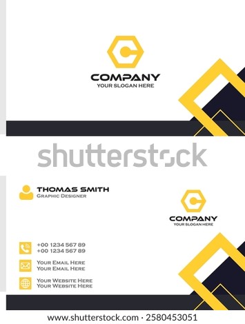 Professional business card design in illustrator.