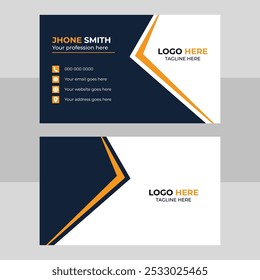 Professional business card design layout