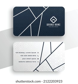 professional business card design with lines