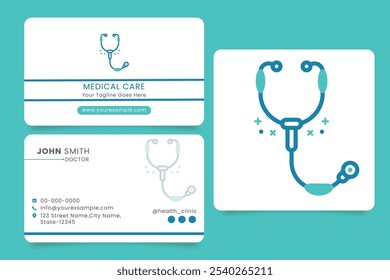 Professional business card design for medical care.