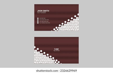 professional business card design minimal and clean layout for business communication 