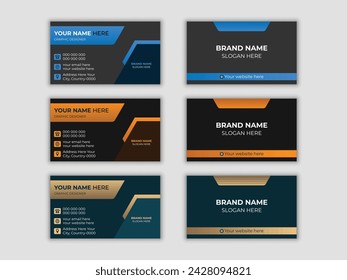Professional business card design with modern and unique style.
