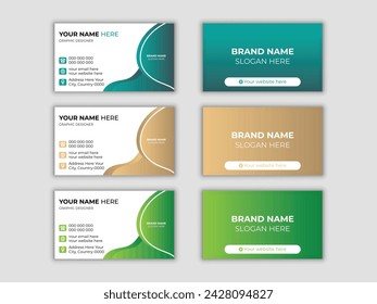 Professional business card design with modern and unique style.