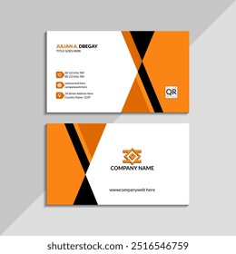 Professional business card design with modern layout