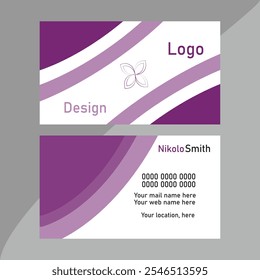 Professional Business Card Design on White Background with a Sophisticated and Modern Aesthetic