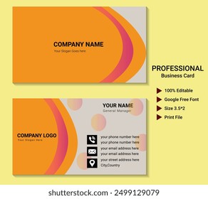 Professional business card design stunning for personal and official functions.