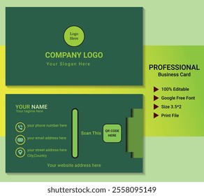 Professional business card design stunning for personal and corporate section.