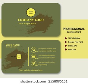 Professional business card design stunning for personal and corporate section.