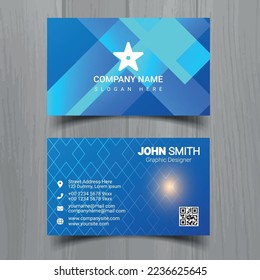 Plantilla de diseño profesional de tarjetas de visita para uso personal o de empresa.	