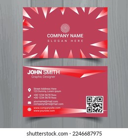 Professional business card design template for company or business. Fully editable and customization available. Two color business card. Professional color business card.