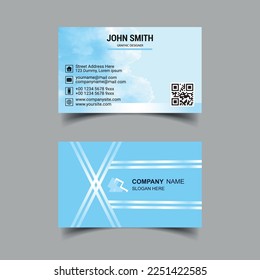 Professional business card design template for company or business.