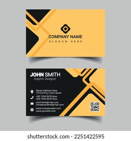 Professional business card design template for company or business.