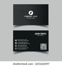 Professional business card design template for company or business.