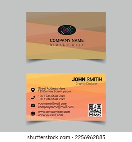 Professional business card design template for company or business. Two color simple but professional design. Compatible for business and personal use