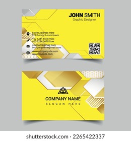 Professional business card design template for company or business. Two color simple but professional design. Compatible for business and personal use