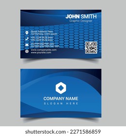 Professional business card design template for company or business. Two color simple but professional design. Compatible for business and personal use