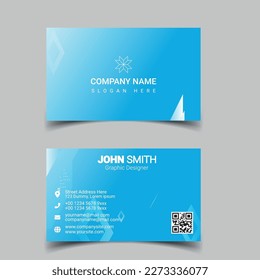 Professional business card design template for company or business. Two color simple but professional design. Compatible for business and personal use