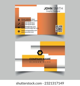 
Professional business card design template for company or business. Two color simple but professional design. Compatible for business and personal use