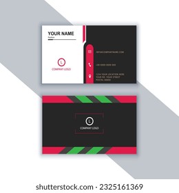 Professional Business card design template . Illustration