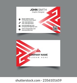 Professional business card design template for company or business. Two color simple but professional design. Compatible for business and personal use