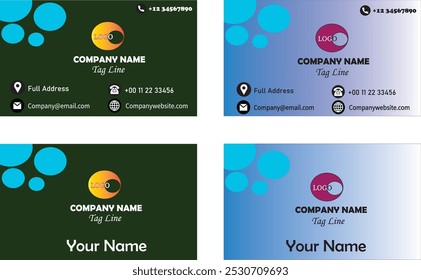 Professional Business Card Design, Business Card Template. Visiting Card Sample Design. 