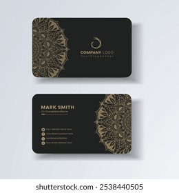 Professional Business card design template with vector.