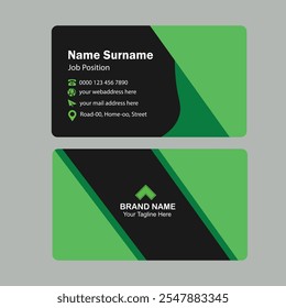 Professional business card design template.