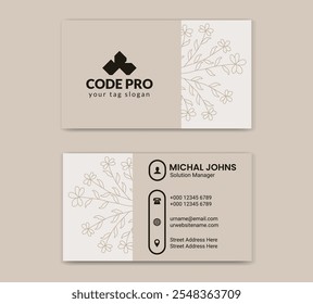 professional business card design template