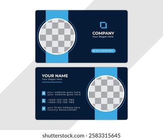 Professional Business Card Design Template. Red and black modern creative business card and name card horizontal simple clean template.