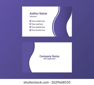 Professional business card design template
