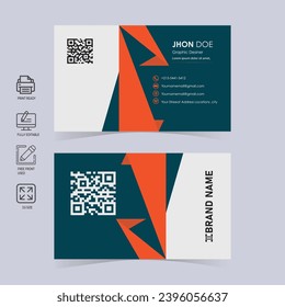 Professional business card design vector file, elegant, minimalist