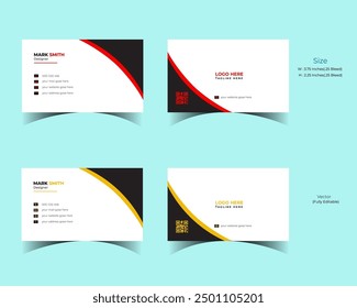 Professional business card design with vector