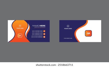 Professional Business Card Design Vector Template

