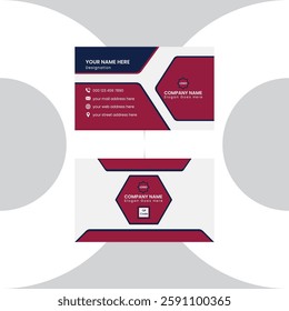 Professional Business Card Design Vector Art