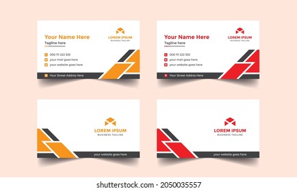Professional Business card design or visiting card design vector template with bleed