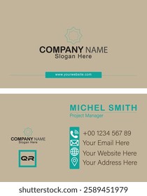 Professional business card in illustrator