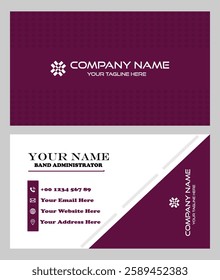 Professional business card in illustrator