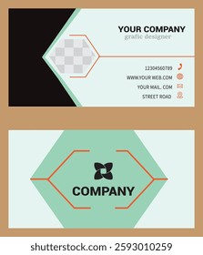 professional  business card in the illustrator