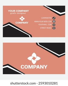 professional  business card in the illustrator