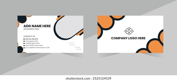 Professional business card, marketing business template design.